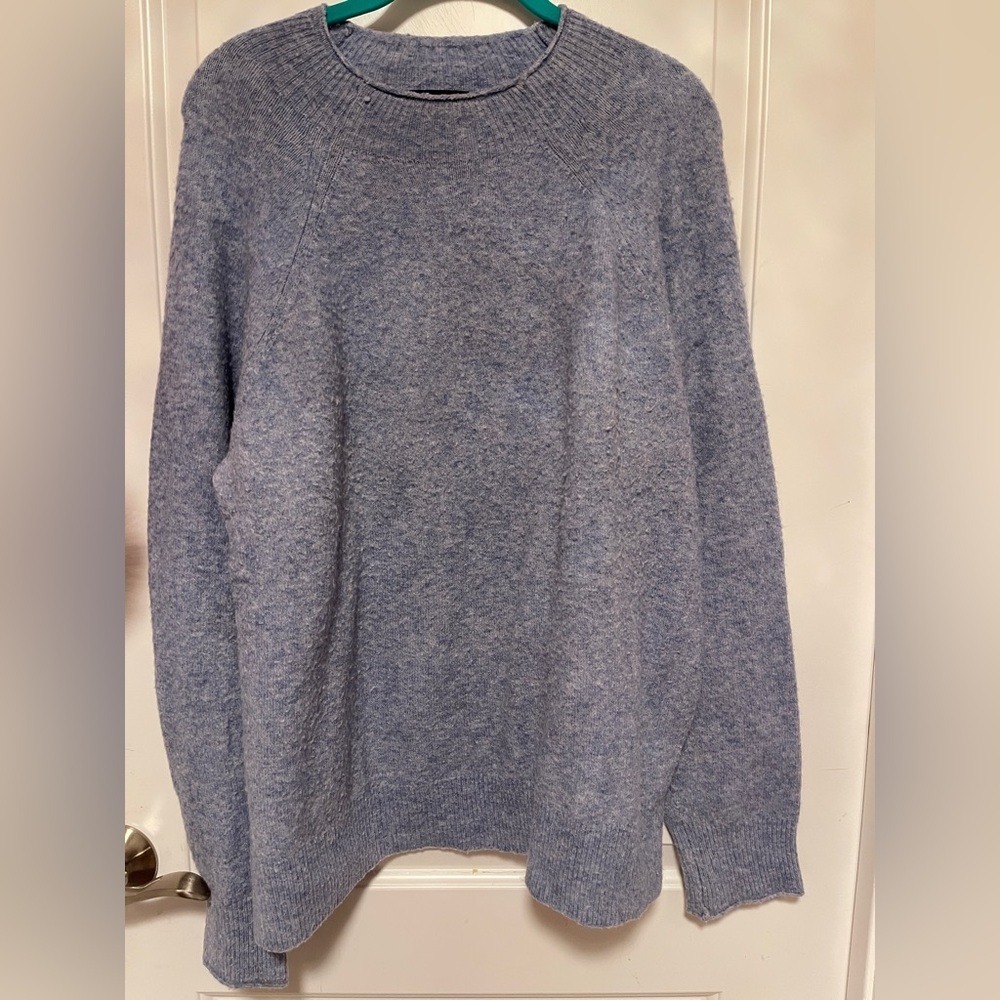 J. Crew Gray Merino Wool Alpaca Blend Sweater Pullover Cozy Grunge Preppy Large - Picture 2 of 11